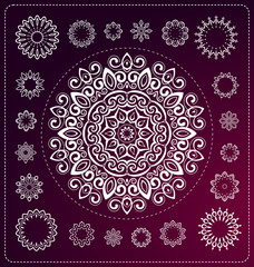 set of mandala illustration in vector format for various use