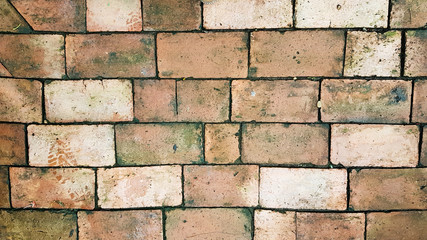 old vintage brown brick wall