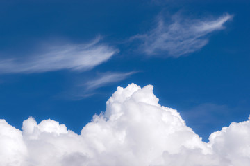 Naklejka na ściany i meble blue sky with clouds closeup for background or backgrop nature c