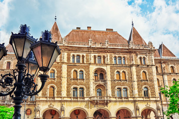 Naklejka premium Dreschler Palace-gorgeous building in front of the Opera in Buda