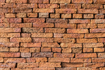 brick wall texture and red brick background with copy space