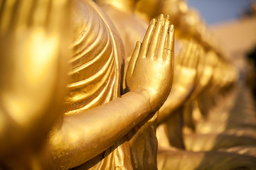 Hands of buddha statue