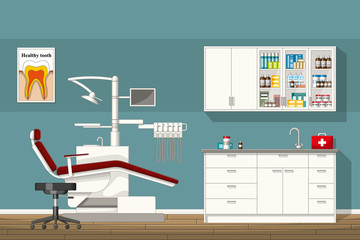 Illustration of a dentist room