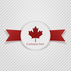 Canada Day greeting red Tag