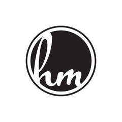 initial letter logo circle with ring