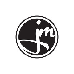 initial letter logo circle with ring