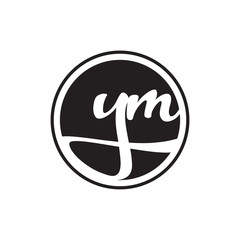 initial letter logo circle with ring