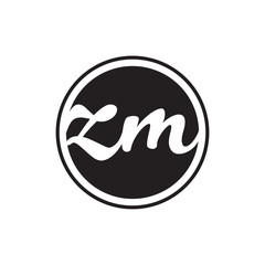 initial letter logo circle with ring