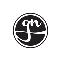 initial letter logo circle with ring