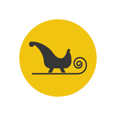 Sleigh silhouette icon