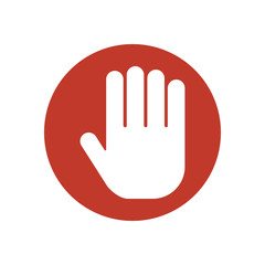 Obraz premium Stop hand sign