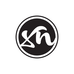 initial letter logo circle with ring