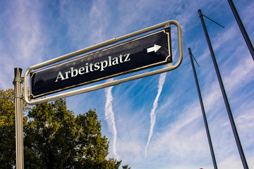 Schild 110 - Arbeitsplatz