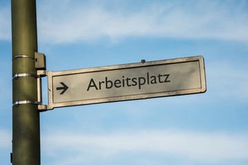 Fototapeta premium Schild 67 - Arbeitsplatz