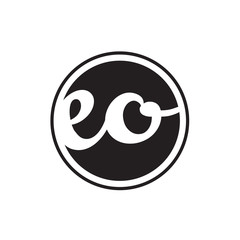 initial letter logo circle with ring