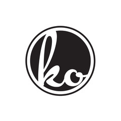 initial letter logo circle with ring