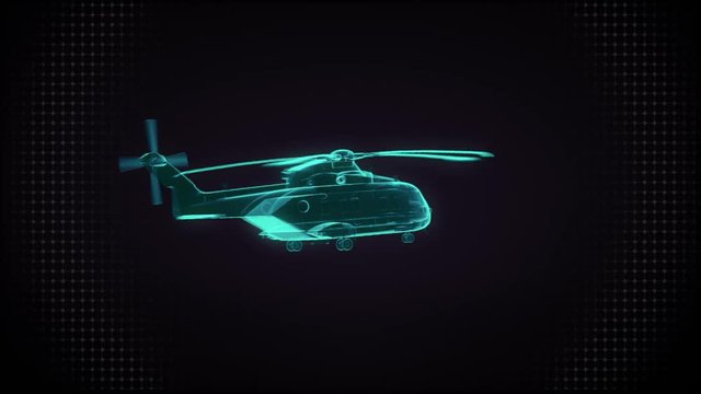 Rotating x-ray image Helicopter 