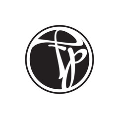 initial letter logo circle with ring