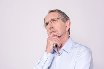 Portrait of thoughtful mature man.