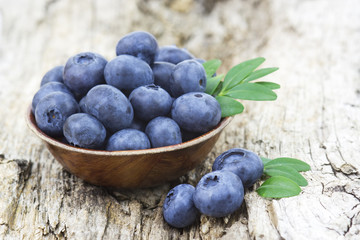 fresh blueberries in a bowl
