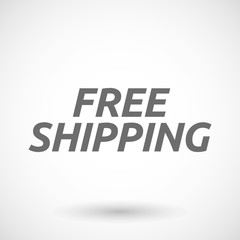   Illustration of   the text FREE SHIPPING