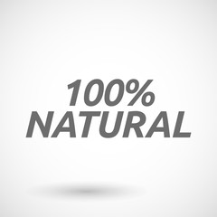   Illustration of   the text 100% NATURAL