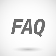  Illustration of    the text FAQ