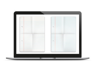 Notebook Mockup Folded Papers