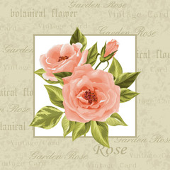 Vintage card with flowers