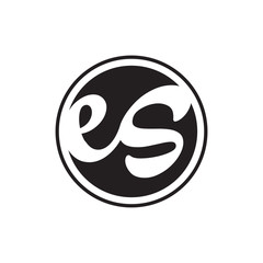 initial letter logo circle with ring