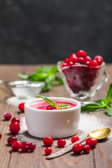 cranberry mousse with semolina