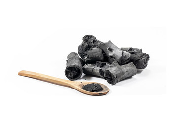 charcoal isolated on white background
