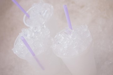Cups of ice