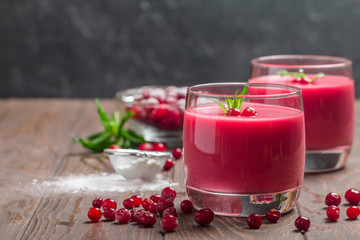 cranberry mousse with semolina