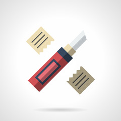 Construction knife flat color vector icon