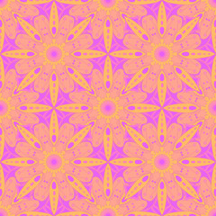 Seamless pattern. Decorative pattern with mandalas in beautiful colors. Vector background