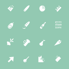 Supermarket icons set