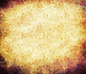 Ancient grunge background vignette, yellow