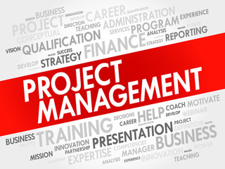 Project Management word cloud collage, business concept background