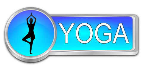 Yoga button - 3D illustration