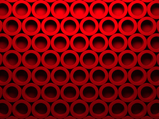 Abstract Red Round Pattern Wall Architecture Background