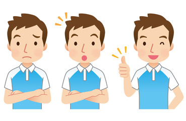 男性スタッフ　表情セット