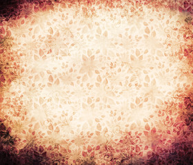 Ancient grunge background vignette, cream