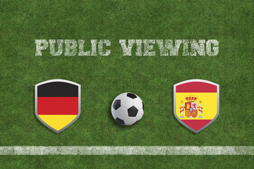 Fußball Public Viewing - Deutschland gegen Spanien