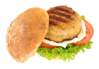 Chicken Burger With Lettuce And Tomato