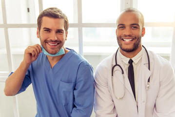 Handsome medical doctors