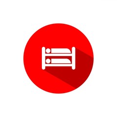 Icono de litera sobre fondo rojo. Ilustración vectorial