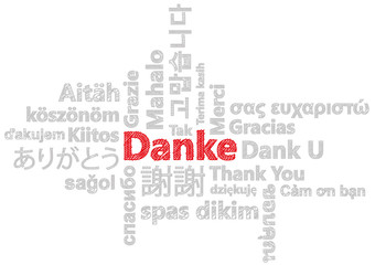 Danke in verschiedenen Sprachen