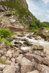 Gegsky waterfall in the forest