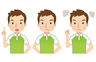 男性スタッフ　表情セット